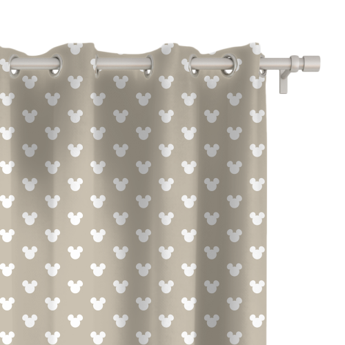 Zasłona dla dzieci MICKEY & MINNIE wzór D255 | Mickey & Minnie na bezowym tle  