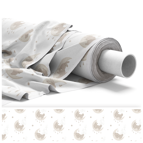 Tkanina BUNNY BLISS wzór D247 | księżycowe zajączki