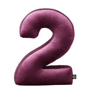 Poduszka CYFERKA VELVET VE2202 | ciemny fiolet