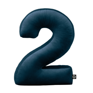 Poduszka CYFERKA VELVET VE2211 | granatowa