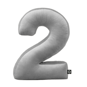 Poduszka CYFERKA VELVET VE2218 | szara