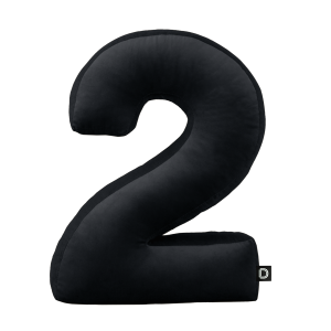 Poduszka CYFERKA VELVET VE2219 | czarna