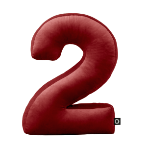 Poduszka CYFERKA VELVET VE2231 | czerwona