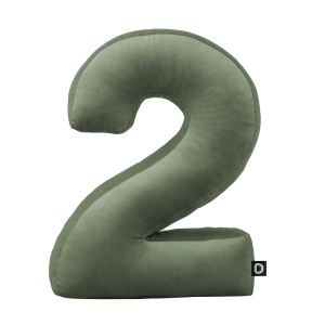 Poduszka CYFERKA VELVET VE2243 | szałwia