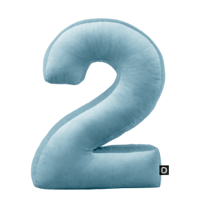 Poduszka CYFERKA VELVET VE2260 | błękitna