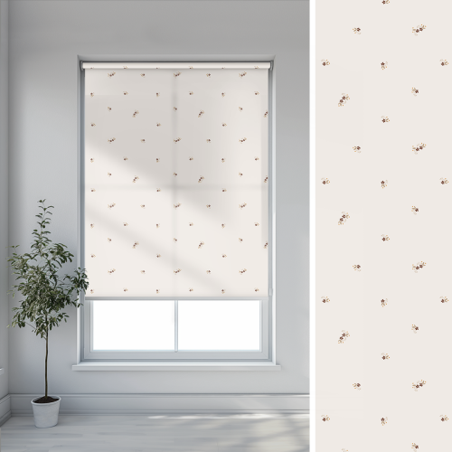Roleta dla dzieci PRETTY FLOWERS wzór D136 o wysokości 220 cm | drobne kwiatuszki 