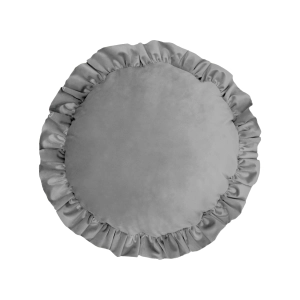 Poduszka koło z falbaną VELVET VE2218 | szary