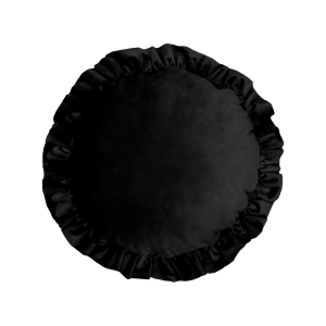 Poduszka koło z falbaną VELVET VE2219 | czarny