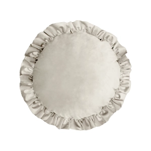 Poduszka koło z falbaną VELVET VE2250 | kremowy