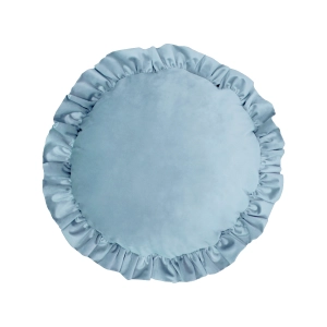 Poduszka koło z falbaną VELVET VE2260 | błękitny