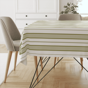 Obrus SUMMER wzór SM44 | pasy oliwkowe mieszane