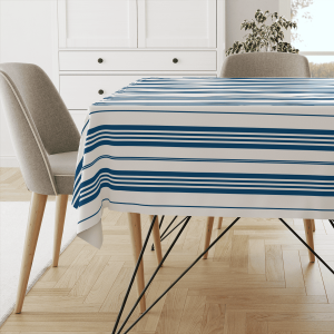 Obrus SUMMER wzór SM47 | pasy granatowe mieszane  