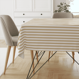 Obrus SUMMER wzór SM52 | pasy beżowe wąskie