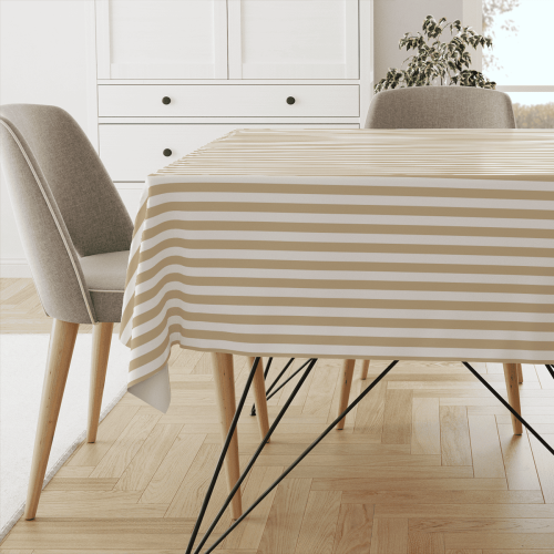 Obrus SUMMER wzór SM52 | pasy beżowe wąskie