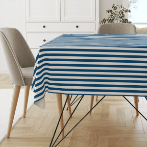 Obrus SUMMER wzór SM53 | pasy granatowe wąskie 