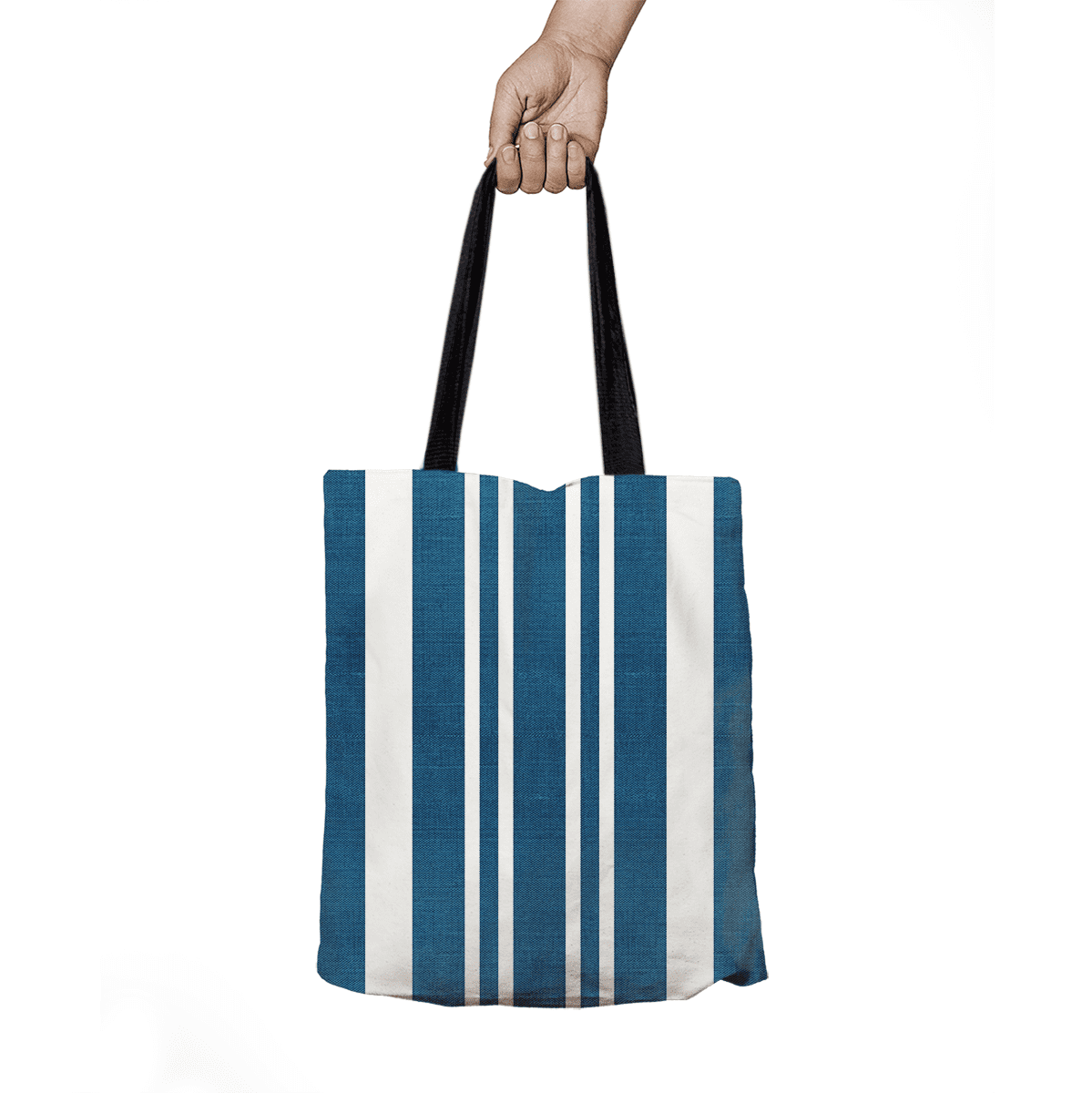 Torba SUMMER wzór SM59 | pasy granatowe przeplatane