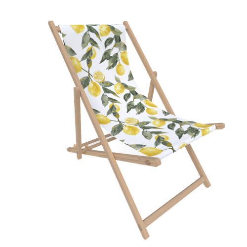 Leżak SUMMER wzór SM64 | akwarelowe cytryny