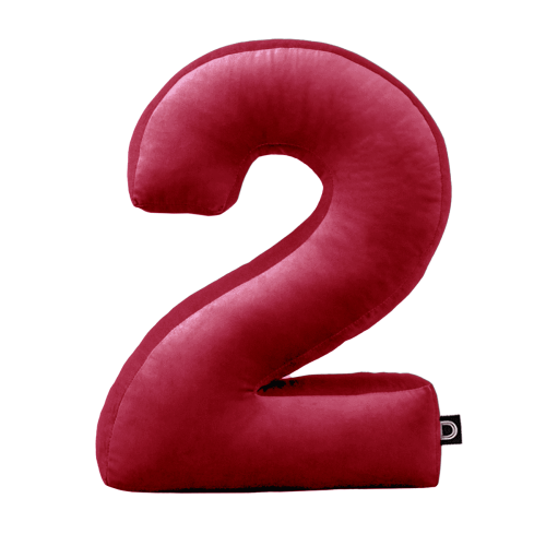 Poduszka CYFERKA VELVET VE2267 | rubinowy