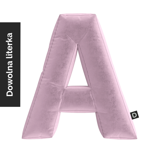 Poduszka LITERKA  VELVET VE2269 | różowy