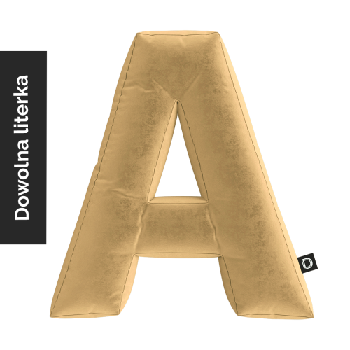 Poduszka LITERKA  VELVET VE2228 | słoneczny