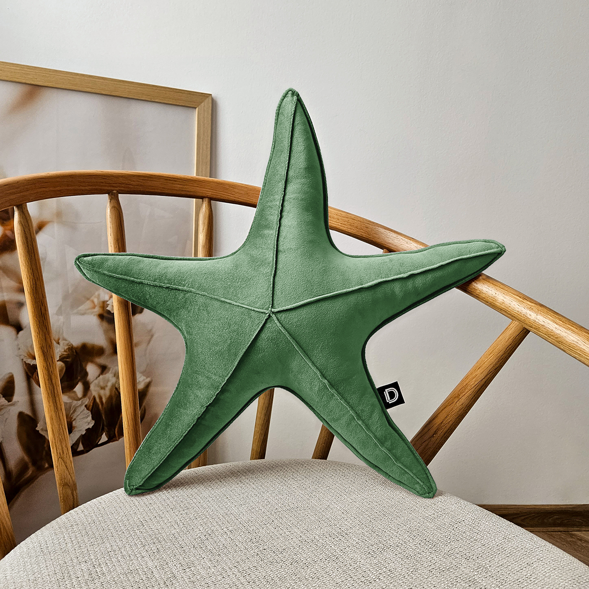Poduszka rozgwiazda duża VELVET VE2236 | zielony