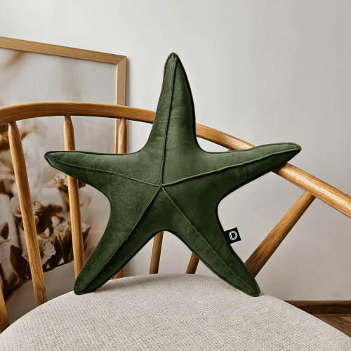 Poduszka rozgwiazda duża VELVET VE2295 | oliwkowa