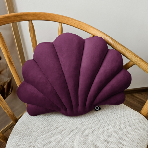 Poduszka muszla VELVET VE2202 | ciemny fiolet