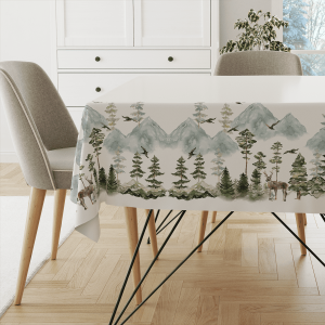 Obrus WINTER wzór BN51 | Leśny pejzaż