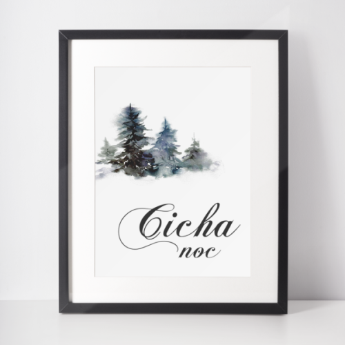 Plakat świąteczny WINTER | cicha noc