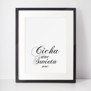 Plakat świąteczny WINTER | cicha noc, święta noc