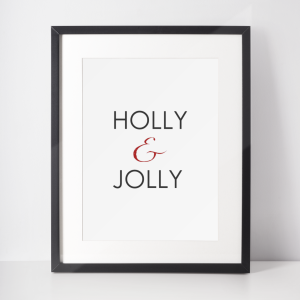 Plakat świąteczny WINTER | holly jolly