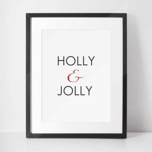 Plakat świąteczny WINTER | holly jolly