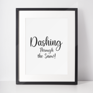 Plakat świąteczny WINTER | dashing through the snow