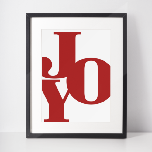 Plakat świąteczny WINTER | joy red