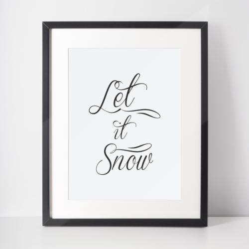 Plakat świąteczny WINTER | let it snow