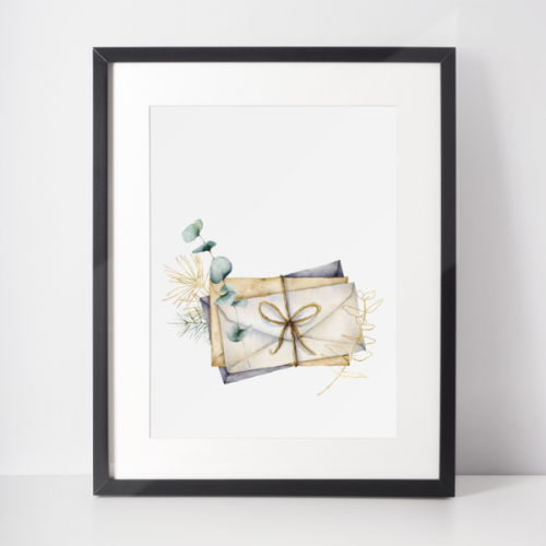 Plakat świąteczny WINTER | listy do Mikołaja