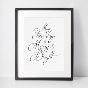 Plakat świąteczny WINTER | may your days be merry and bright