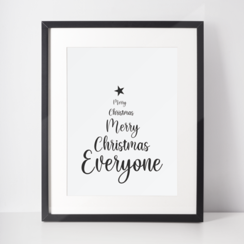 Plakat świąteczny WINTER | merry christmas everyone