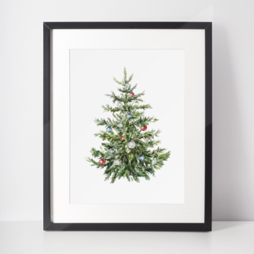 Plakat świąteczny WINTER | świąteczna choinka