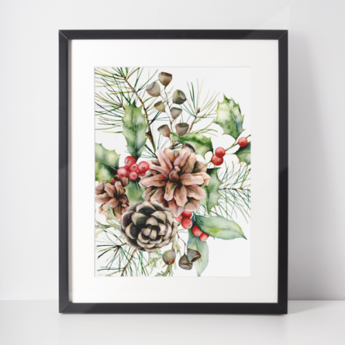 Plakat świąteczny WINTER | świąteczny stroik