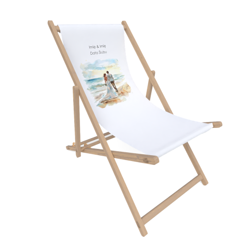 Leżak ślubny LS25 | nowożeńcy na plaży