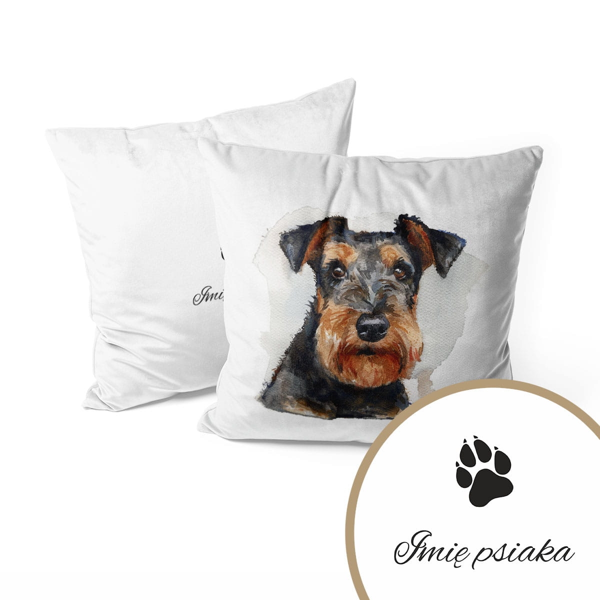 Poduszka dla miłośników zwierząt wzór ZW01 | airedale terrier