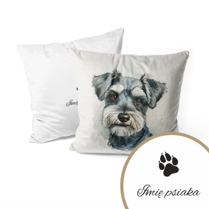 Poduszka dla miłośników zwierząt wzór ZW32 | sznaucer