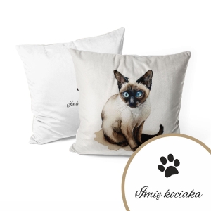 Poduszka dla miłośników zwierząt wzór ZW41 | kot syjamski