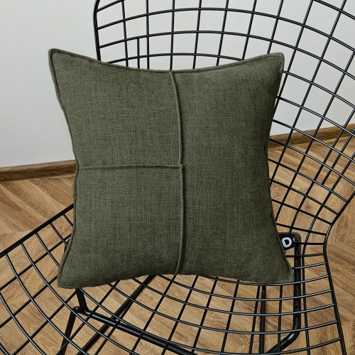 Poduszka z przeszyciami MODERN wzór MD34 | khaki