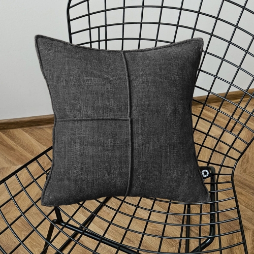 Poduszka z przeszyciami MODERN wzór MD98 | czarny