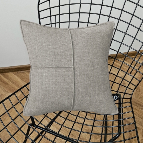 Poduszka z przeszyciami MODERN wzór MD05 | beż 