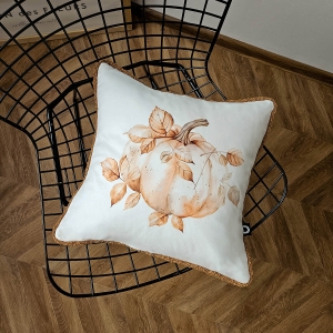 Poduszka AUTUMN BOUCLE wzór AT40 | karmelowa dynia 