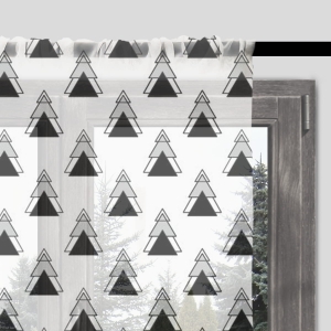 Firana świąteczna WINTER wzór BN04 | geometryczne, nowoczesne choinki