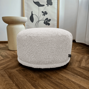 Pufa podnóżek BOUCLE BC2073 | śmietankowy